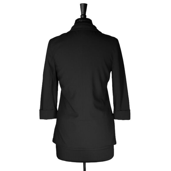 Banana Republic Women's Jacket Black Stretch Open Front Lined Blazer 4 NWT - Picture 2 of 8